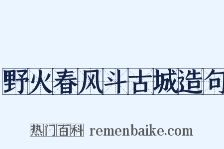 野火春风斗古城造句是什么意思的图片